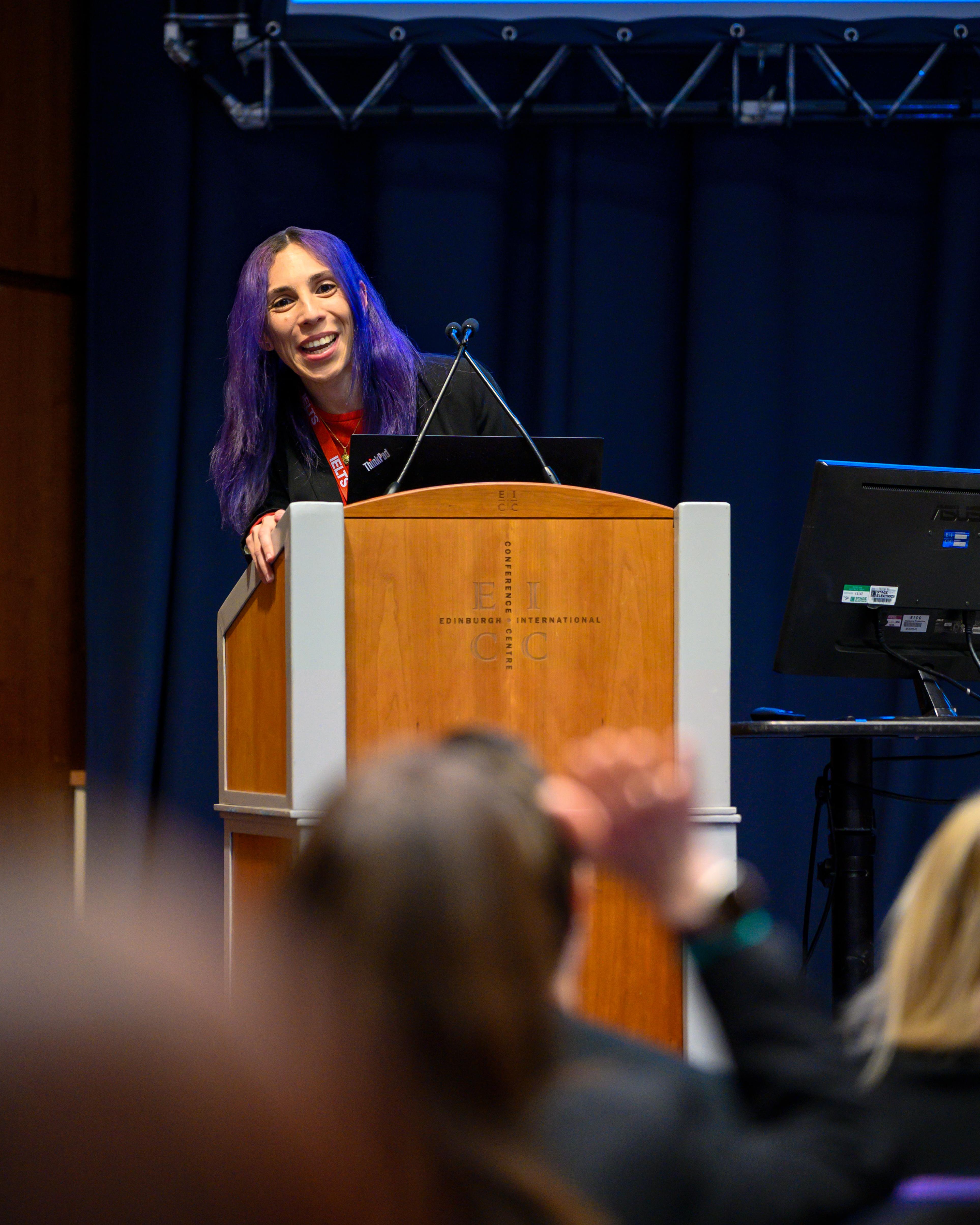 josianne block presenting her talk at iatefl edinburgh 2025